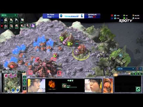 [0416] Argo(8th) vs. Zero(WOONGJIN) PvZ 2SET Bel'shir Vestige -Starcraft2,SPL,esportstv