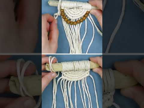 DIY Macrame Wall Hanging Leaves with Flower