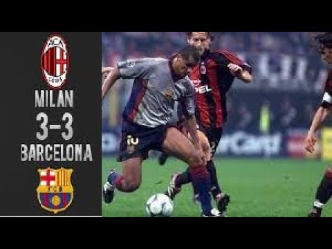 Classic football match: AC Milan 3-3 Barcelona (UCL  2000/2001) Rivaldo-Hattrick | Highlightfootball
