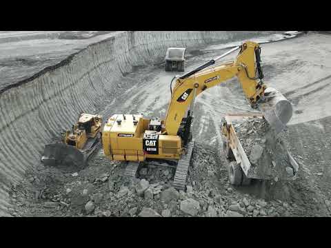 Caterpillar 6015B Excavator Loading Caterpillar 775&773 Dumpers - Sotiriadis/Labrianidis Mining
