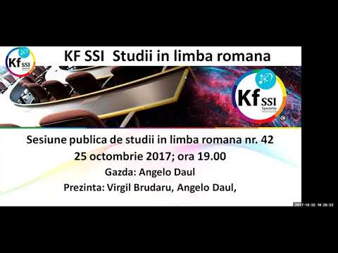 2017 10 25 PM Public Teaching in Romanian - Cursuri publice în română