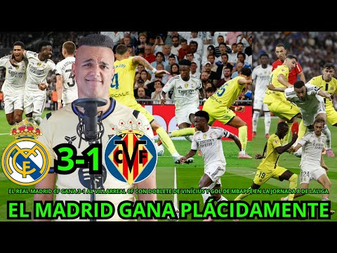 REAL MADRID CF 3-1 VILLARREAL CF IN LALIGA GAME 8 WITH VINI'S DOUBLE AND MBAPPÉ'S GOAL