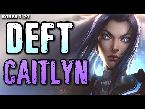 KT Deft (1012 LP) plays Caitlyn (w Lulu) v Tristana/Braum matchup - Korea 7.21