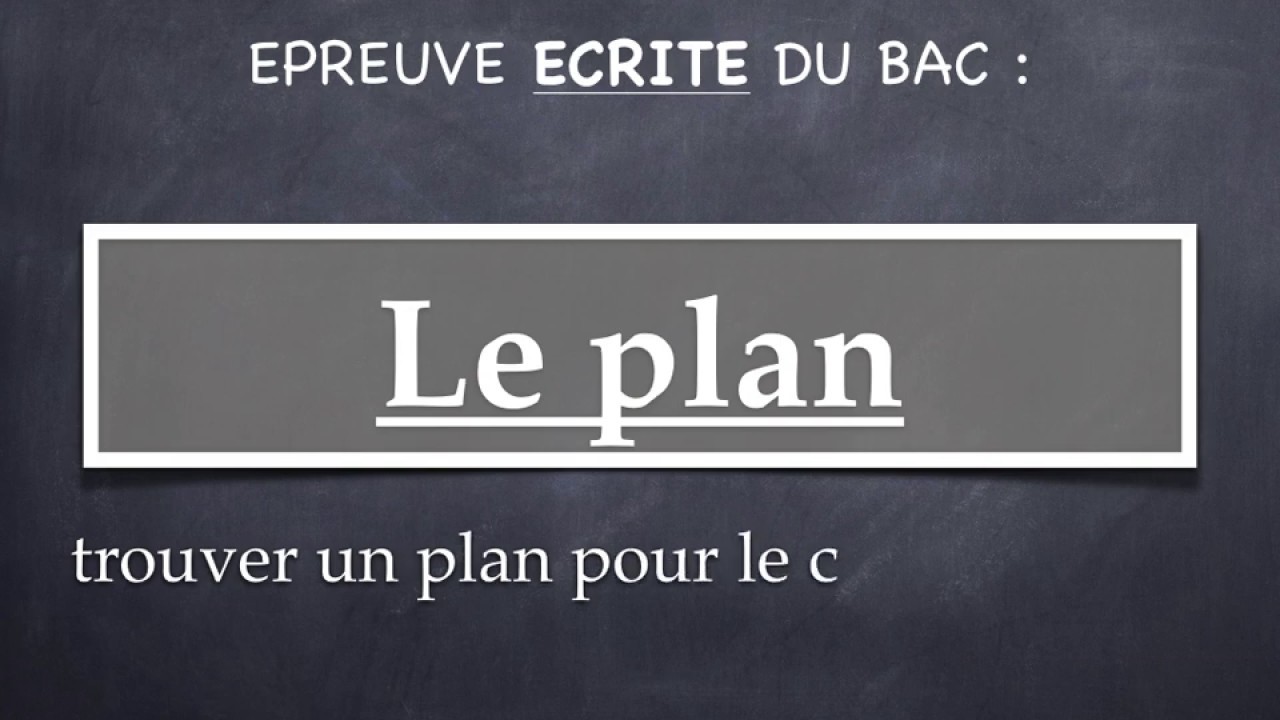 Le commentaire : fabriquer un plan