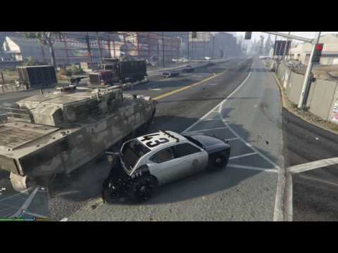 GTA5 LSPD Tank Chase