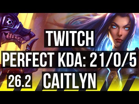 TWITCH & Nautilus vs CAITLYN & Milio (ADC) | Perfect KDA: 21/0/5 | TR Grandmaster | 26.2