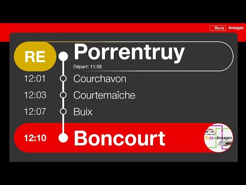 SBB Ansagen | RE Porrentruy - Boncourt | BoJa Ansagen