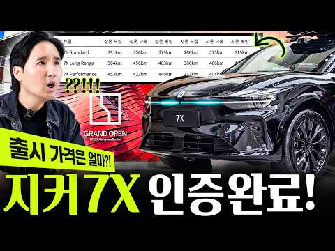 ????지커 7X 출시전 초비상사태....롱레인지 주행거리 483km 인증완료 가격은??