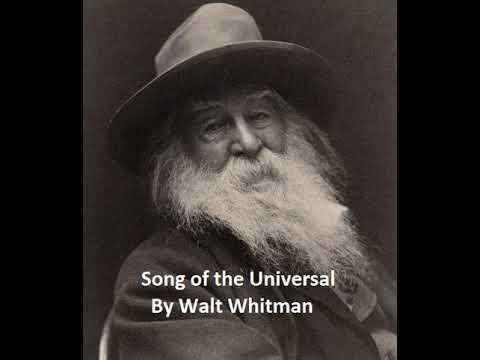 Song of the Universal by Walt Whitman. Poetry to encourage and inspire