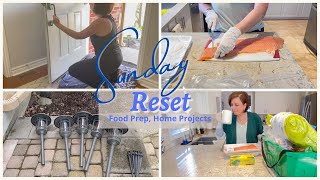 Sunday Reset Routine | Food Prep, Grocery Haul, Restock, Home Projects