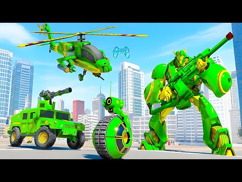 Army Tank Car Jet Transformation Robot Game | Army Bus City Battle 2026 - Android Gameplay #2