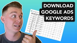 How to Download your Google Ads Keywords in any Format (XLSX, CSV, Google Sheets, PDF, JPG or PNG)