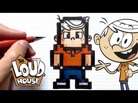 TUTO DESSIN LINCOLN LOUD PIXEL ART BIENVENUE CHEZ LES LOUD