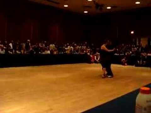  Damian Lobato  and  Jennifer Olson  are  dancing  to  the  tango  "  Indio Manso  "