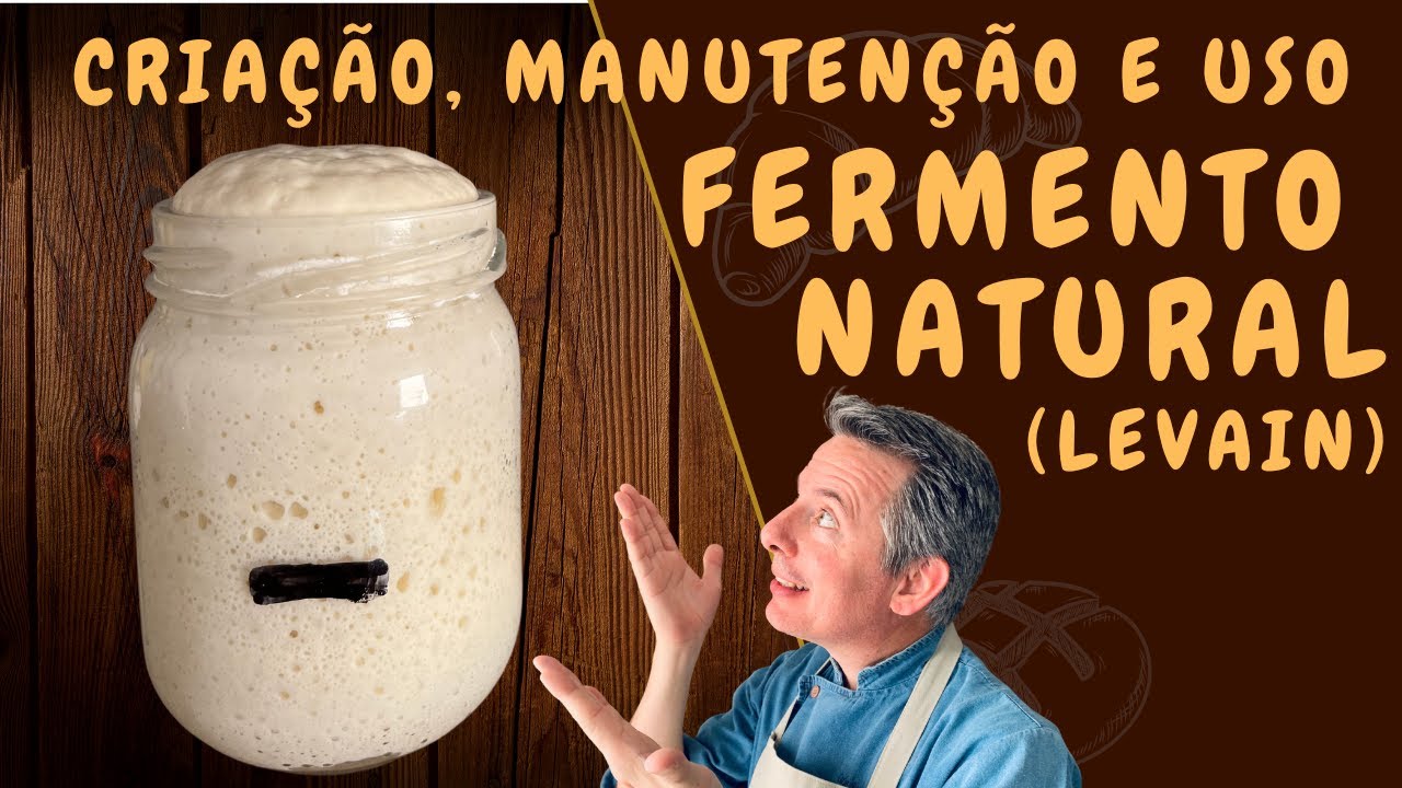 Como fazer o FERMENTO NATURAL !!! LEVAIN !!! Receita simples... Sem complicação !!!
