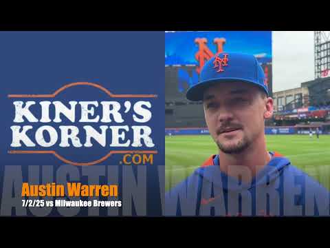 Austin Warren Pre-game 7/2/25 vs Brewers
