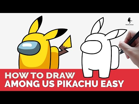 HOW TO DRAW AMONG US PIKACHU EASY