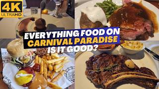 EVERYTHING Food on CARNIVAL PARADISE in 2026  | MDR | Buffets|  SPECIALTY | IS IT GOOD?