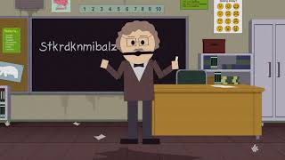 Mr.Garrison learns the Canadian alphabet