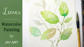 How to paint leaves in watercolors (quick & easy)