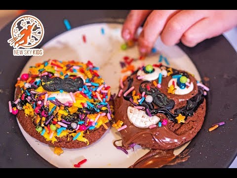 Kids Kitchen Real Recipes 3 - Kids Cooking Nutella Emoji Cookies Pretend Play