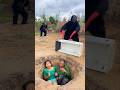 2 Ferocious Gorilla Monsters Attack Beautiful Brave Girl And Poor Old Man Hiding In Deep Hole
