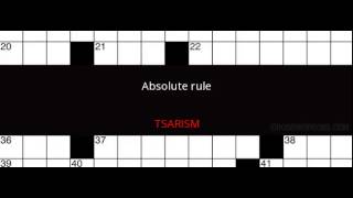 Absolute rule Crossword Clue Solution