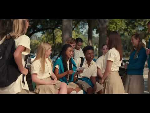 Trailer end card with the Suncoast title over warm Florida tones