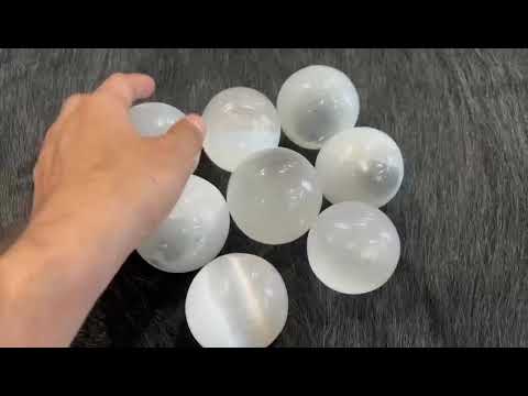 Rais agate natural stone high'' quantity selenite ball, size...