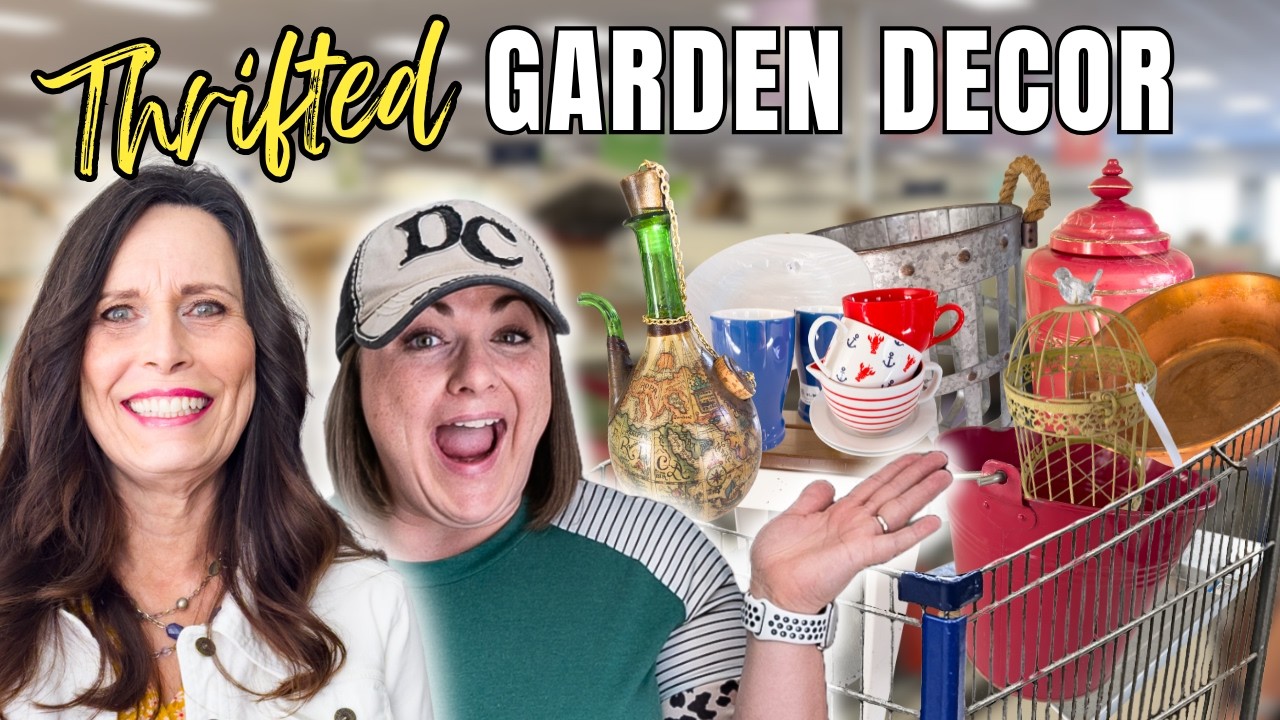 Thrifting For Clever Outdoor Garden Decor (again) this Spring