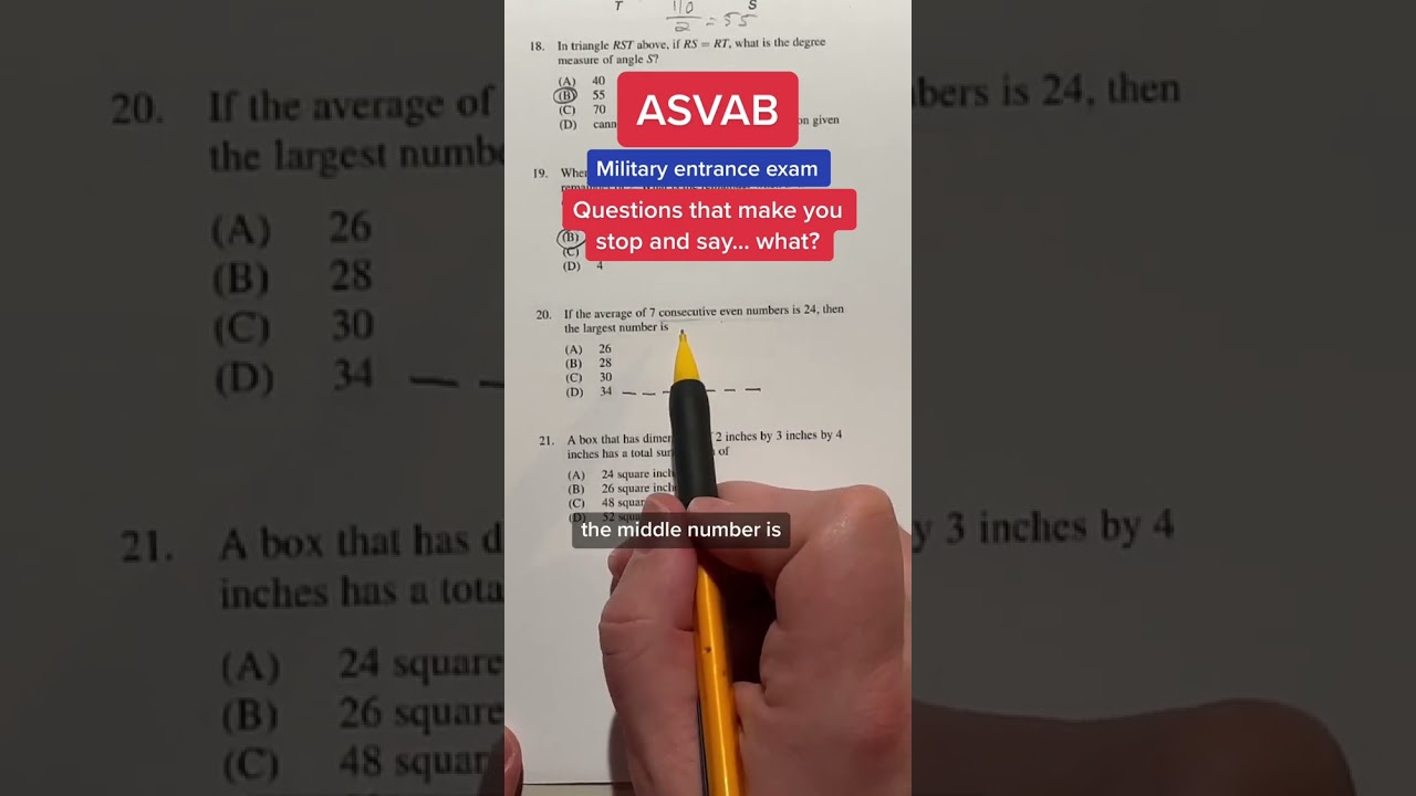 ASVAB AFQT Math Knowledge answer 20