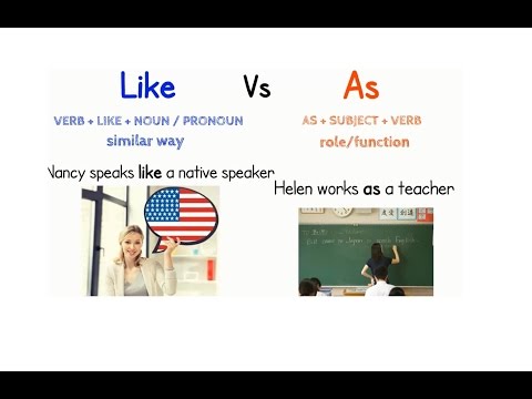 Like Vs As