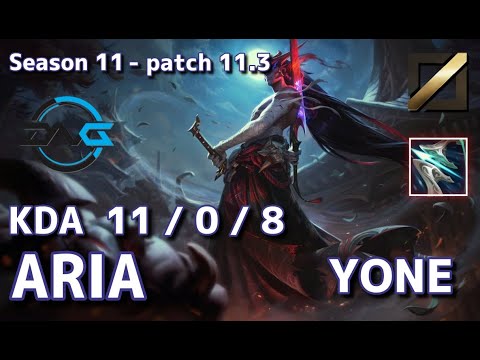 【韓国サーバー/GM】DFM Aria ヨネ(Yone) VS T1.C Mireu ライズ(Ryze) MID - Patch11.3 KR Ranked【LoL】