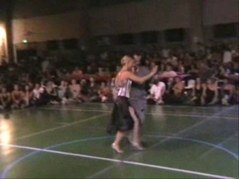  Matteo Panero  and  Patricia Hilliges  are  dancing  to  the  milonga  "  Milonga De Mis Amores  "