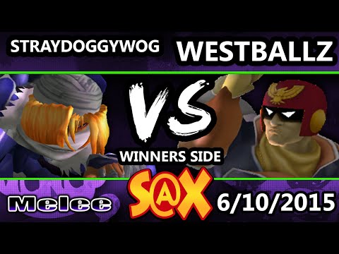 S@X 101 - Westballz (Captain Falcon) Vs. StrayDoggyWog (Sheik) SSBM Tournament - Smash Melee