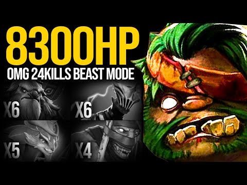 Pudge Enters BEAST Mode!!! Brutal 24Kills - 8300HP Super Tanky | Pudge Official