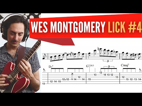Wes Montgomery Lick #4 with Guitar Tabs & Sheet Music