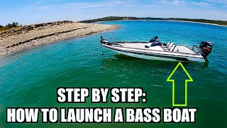 HOW TO LAUNCH AND LOAD A BASS BOAT BY YOURSELF! STEP BY STEP TUTORIAL!