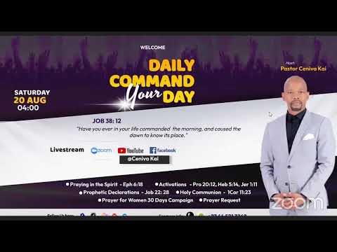DAILY COMMAND YOUR DAY - SATURDAY, 20 AUGUST 2022