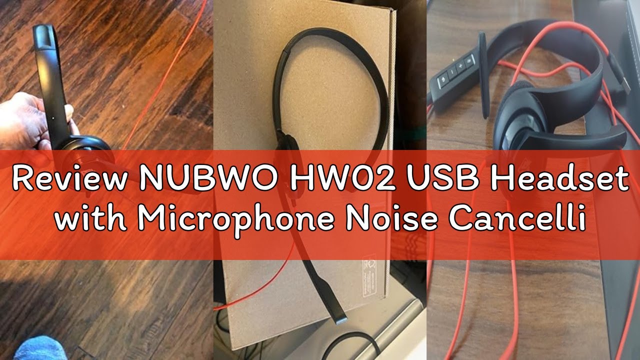 Review NUBWO HW02 USB Headset with Microphone Noise Cancelling &in-line Control, Ultra Comfort Compu