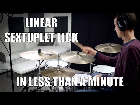 Linear Sextuplet Lick in less than a Minute - Daily Drum Lesson