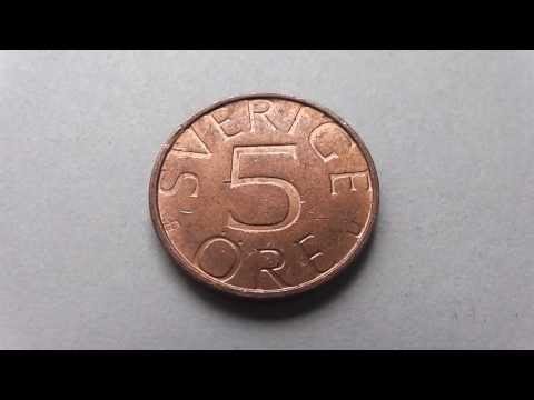 The Sverige 5 Öre coin of Sweden in HD