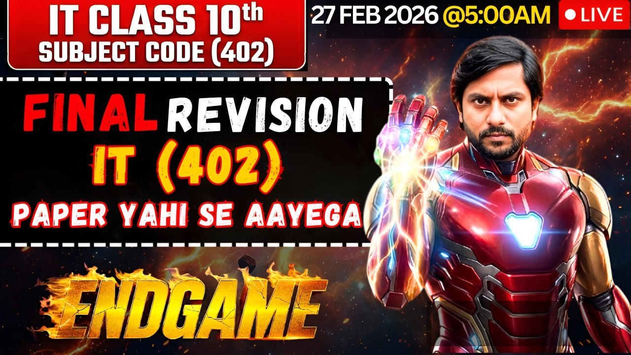 Class 10 IT (Code 402) Full Syllabus One Shot Revision LIVE | Complete Board Exam 2026 Preparation