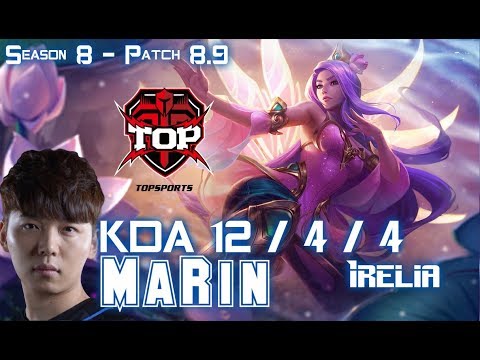 TOP MaRin IRELIA vs GANGPLANK Top - Patch 8.9 KR Ranked
