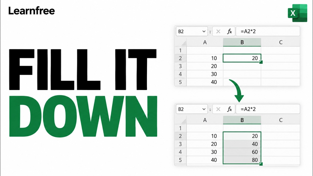 How to Copy a Formula Down in Excel Fast