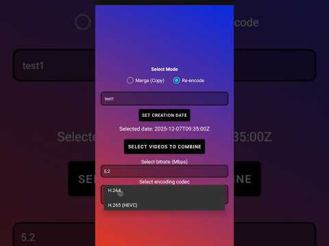 Video Clips Combiner (merge)