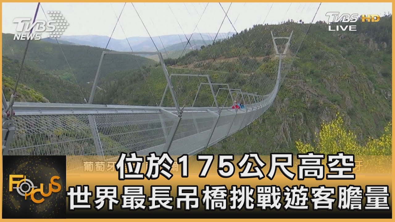 位於175公尺高空 世界最長吊橋挑戰遊客膽量