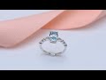 Aquamarine u0026 Diamond 18k White Gold Ring 1.32ctw