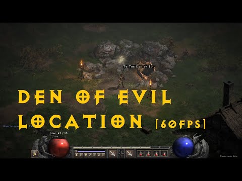 Den of Evil location - Diablo II Resurrected Act 1 Quest 1 [60FPS]