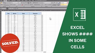 Solved : Excel shows #### in some Cells
